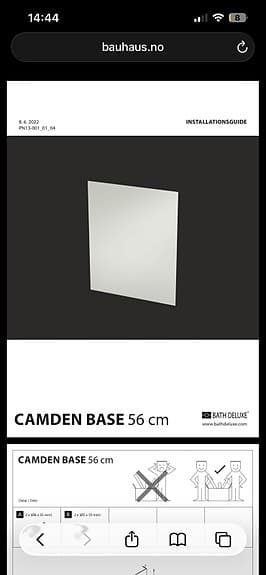 Badrumsspegel 56x65cm, fortfarande i förpackning