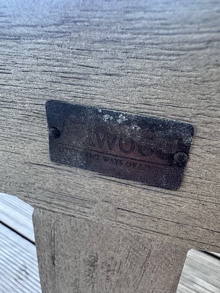 ArtWood teaksoffa med dynor grå 180 cm bred