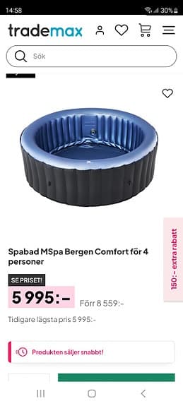 MSpa Bergen Comfort spabad för 4 personer