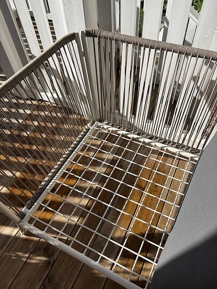 Utesoffa IKEA Segerön med dynor Duvholmen för balkong, uteplats eller altan