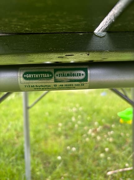 Grythyttan runt trädgårdsbord grönt