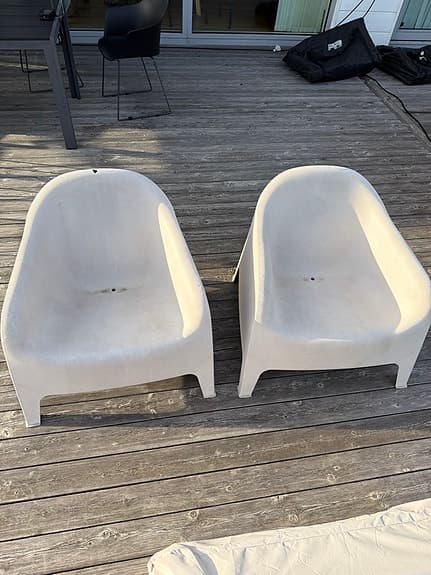 Grå fåtöljer utomhus IKEA
