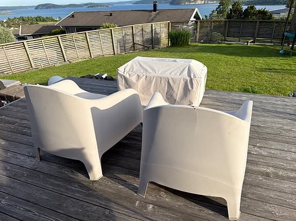 Grå fåtöljer utomhus IKEA