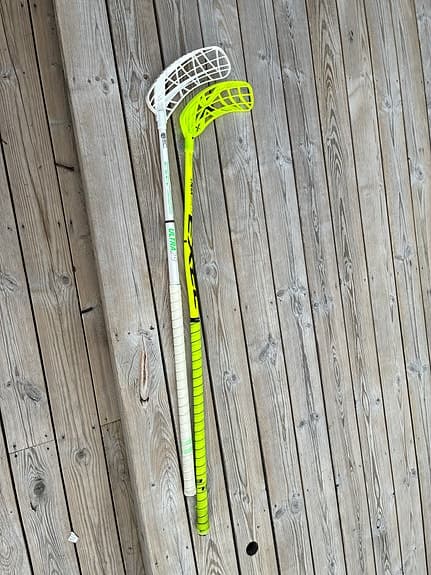 EXEL innebandyklubbor vit/neongul