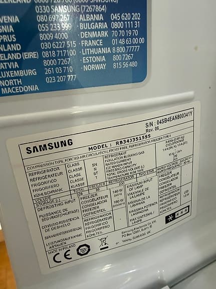 Samsung RB34J3515SS Kombiskåp rostfritt kyl/frys