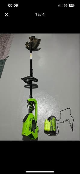 Ryobi grästrimmer batteridriven grön