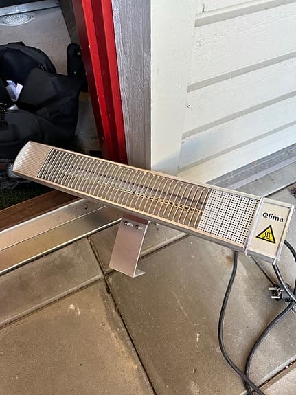 Infraröd elektrisk terrassvärmare uterum uteplats balkong 2000w 60cm