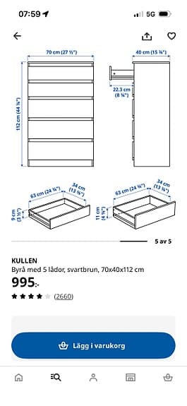Kullen byrå från ikea