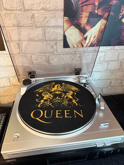 Denon DP-29F skivspelare silver + tillbehör