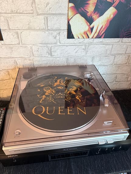 Denon DP-29F skivspelare silver + tillbehör
