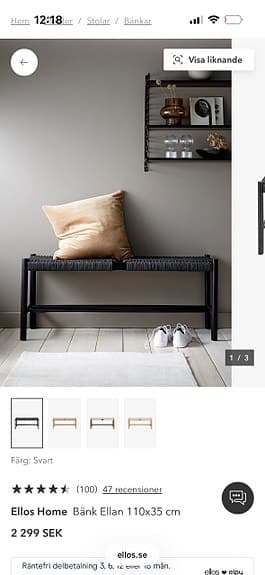 Sittbänk i rotting