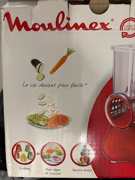 Moulinex Fresh Express riv- och skärmaskin röd