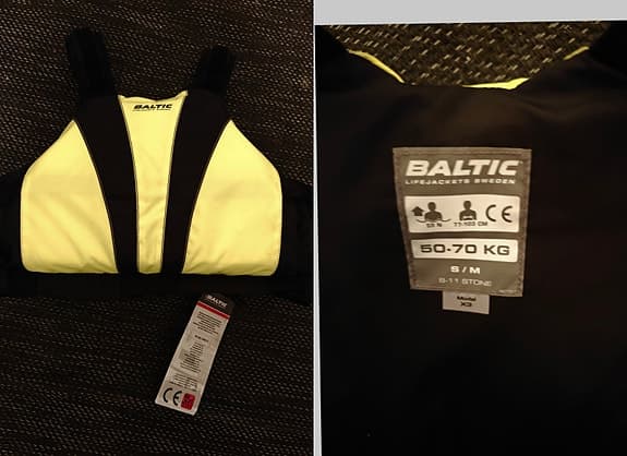 Flytväst, campingstol, campingbord, hammock/hängmatta