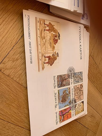 Förstadagsbrev Sverige frimärken samling