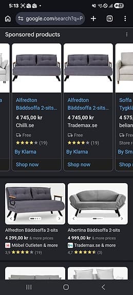 Snygg Bäddsoffa i nyskick