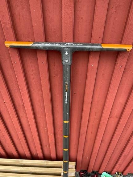 Fiskars jordborr för stolpar svart/orange