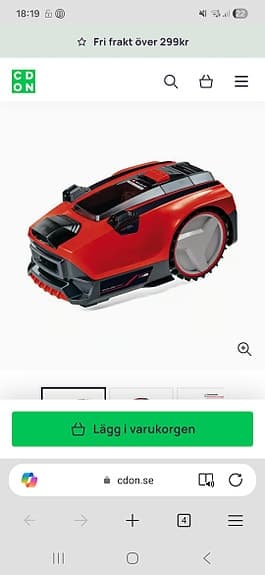Einhell FREELEXO CAM 500 PXC robotgräsklippare röd