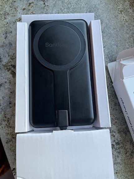 Magnetisk Powerbank 10 000 mAh Sandstrøm ⚡