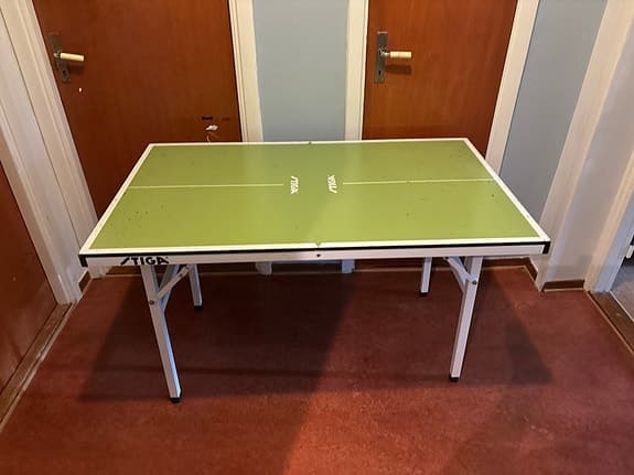 Stiga mini bordtennis grönt hopfällbart