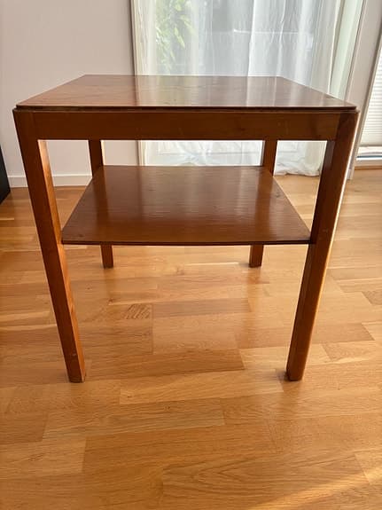 Bord med teak faner skiva
