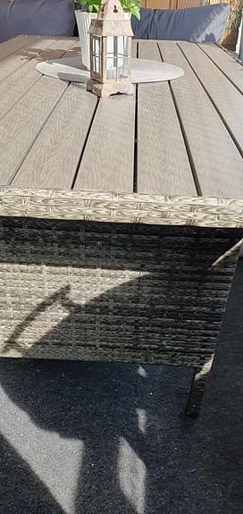 Trädgårdsbord konstrotting gråbrun