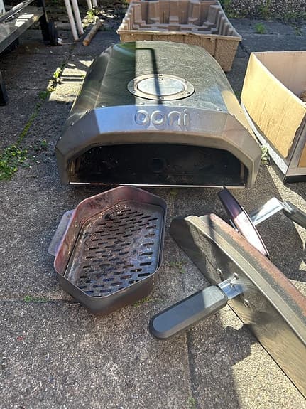 Ooni pizzaugn karu 12 utomhusugn rostfri, vedgrill
