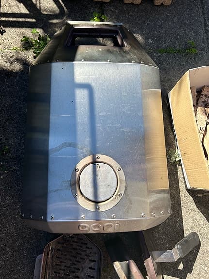Ooni pizzaugn karu 12 utomhusugn rostfri, vedgrill