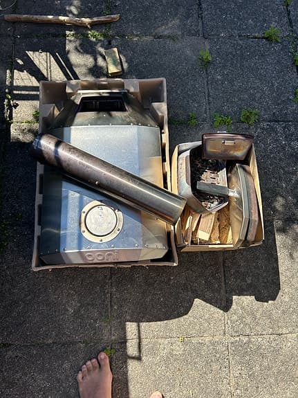 Ooni pizzaugn karu 12 utomhusugn rostfri, vedgrill