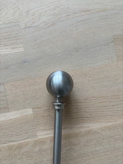 Gardinstång Bally vackert silverfärgad NY 2 st