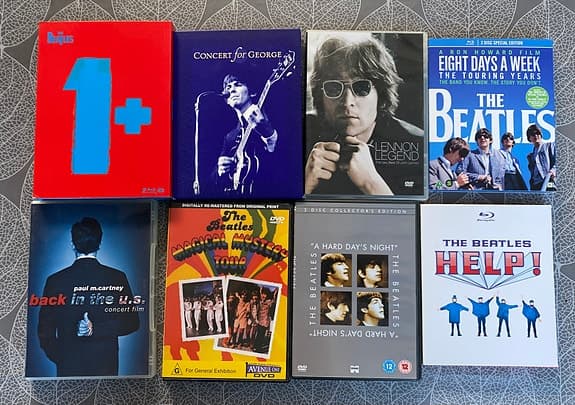 The Beatles DVD  samling.