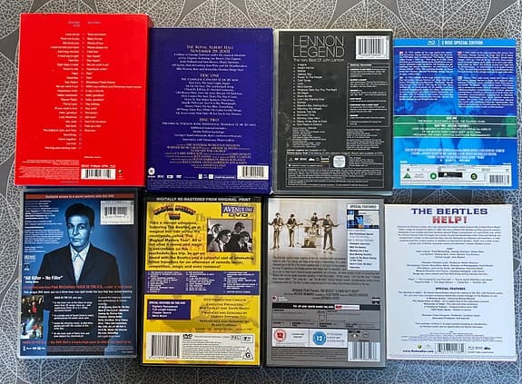 The Beatles DVD  samling.