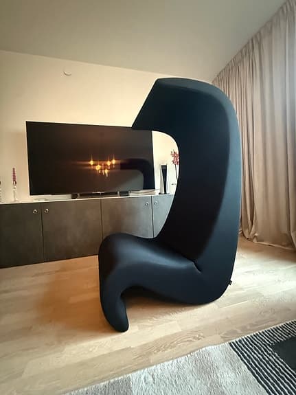 Vitra Verner Panton fåtölj svart