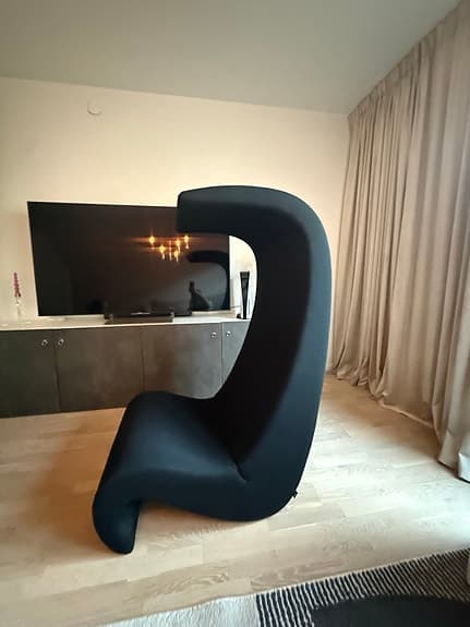 Vitra Verner Panton fåtölj svart