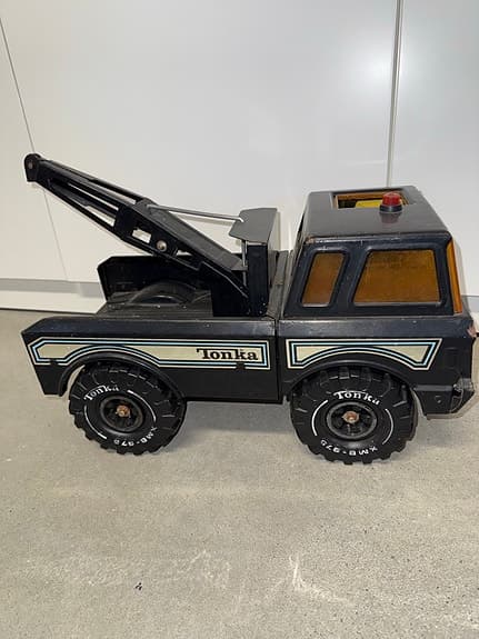 Tonka leksaksfordon traktor släp grävmaskin lastbil