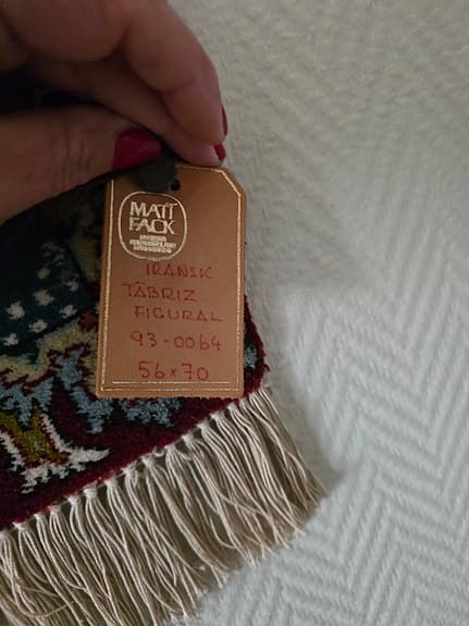 Handknuten Matta/Väggbonad Tabriz Iran