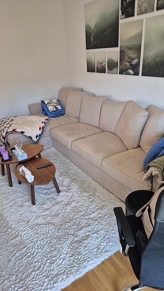 Beige grönlid 4 sits soffa