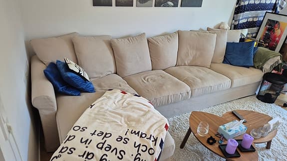 Beige grönlid 4 sits soffa