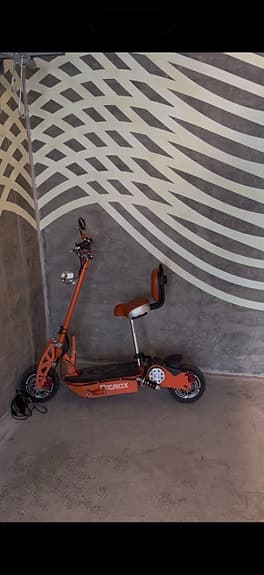 Nitrox elscooter orange med sadel