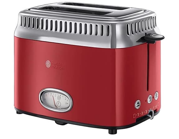 Russell Hobbs vattenkokare och brödrost röd. Säljer båda för 800kr.