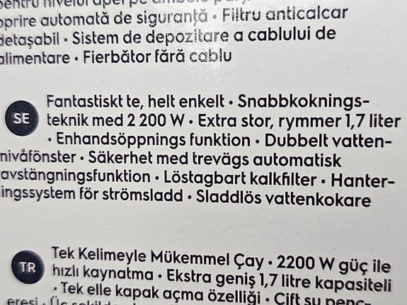 Electrolux EEWA3300 vattenkokare 1,7 liter svart
