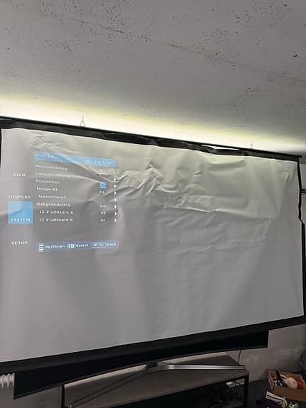Projektor med takfäste