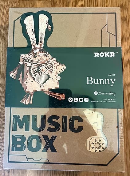 ROKR Bunny 3D-träpussel music box