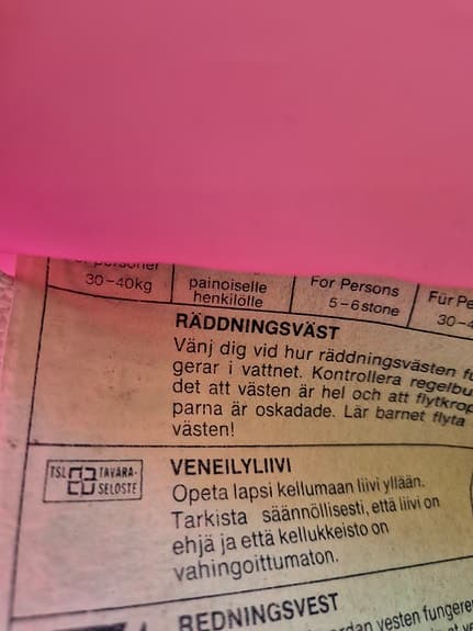Compass flytväst barn 30–40 kg rosa