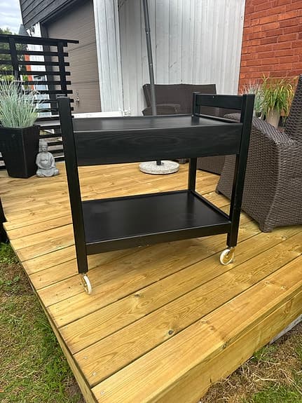 Fint rullbord i svart
