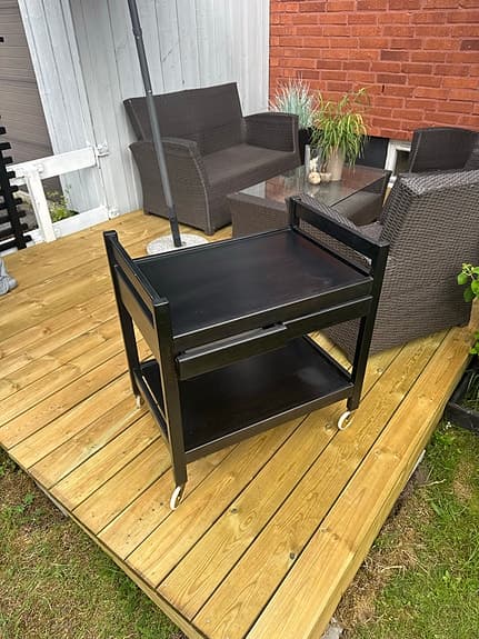 Fint rullbord i svart