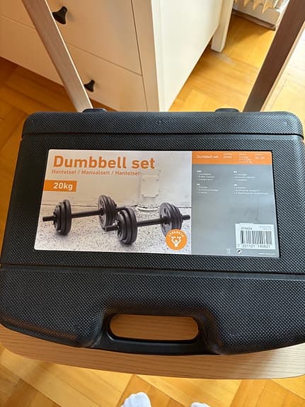 Dumbbell set hantlar 20 kg med väska