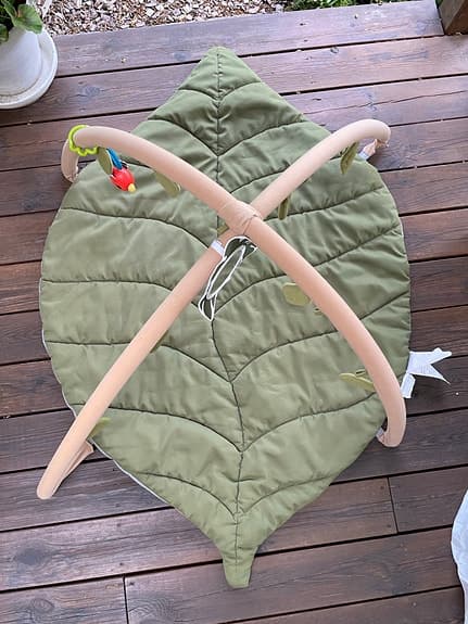 Blissful diary babygym lekmatta blad grön