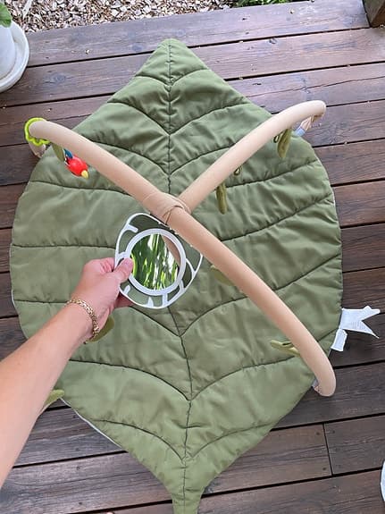 Blissful diary babygym lekmatta blad grön