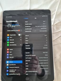 Apple iPad generation 6 wi Fi och simkort