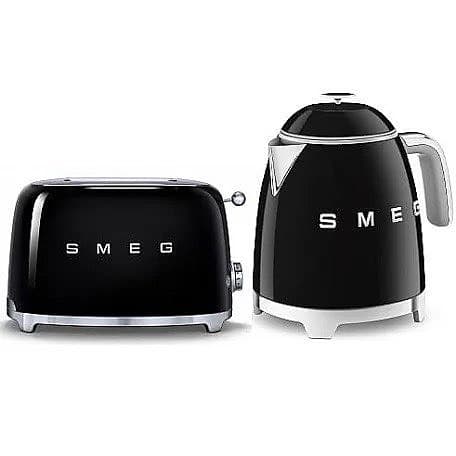 Smeg brödrost och vattenkokare svart